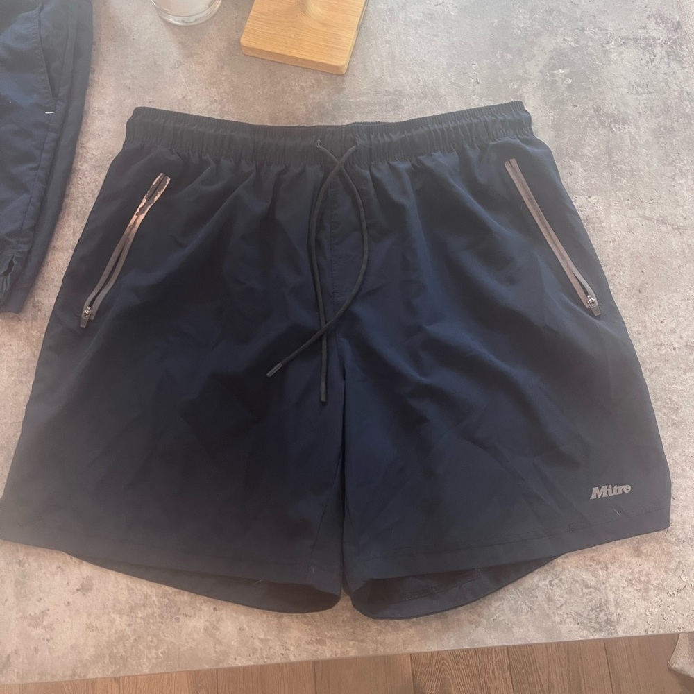 Mens Navy Blue Drawstring Shorts (2 pairs) Size XL - Picture 4 of 6
